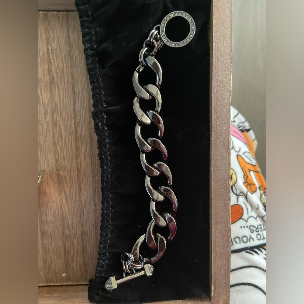 Juicy Couture Silver Curb Chain Bracelet